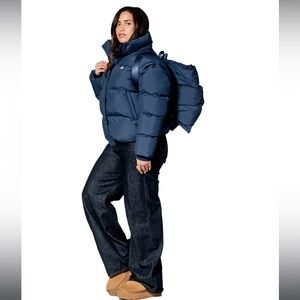 NinetyTwenty convertible backpack navy puffer NWT